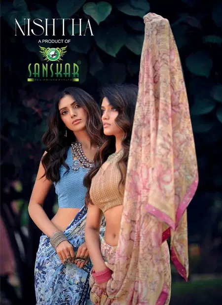 Nishtha By Sanskar Georgette Casual Saree Wholesale Clothing Distributors In India