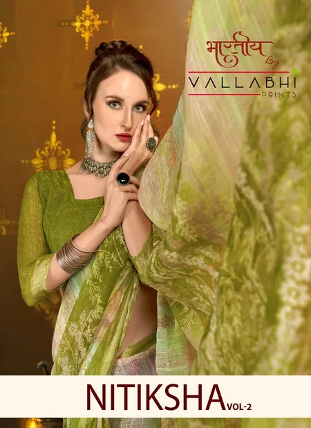 Nitiksha Vol 2 By Vallabhi Printed Brasso Sarees Wholesale Shop In Surat Catalog