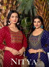 Nitya By Banwery Rayon Embroidery Gold Printed Plus Size Kurtis Wholesale Shop In Surat