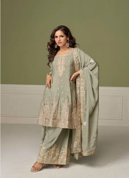 Nitya By Gulkayra Chinon Embroidery Readymade Suits Suppliers In India