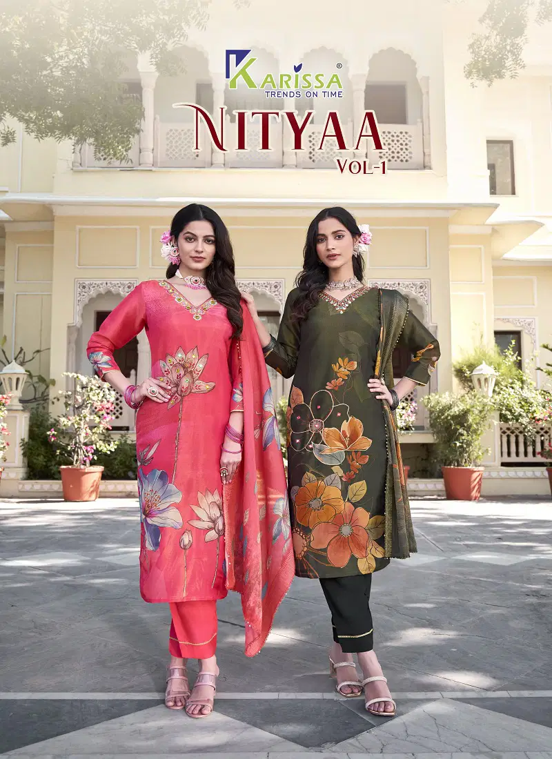 Nityaa Vol 1 By Karissa Viscose Kurti With Bottom Dupatta Online Wholesale Catalog