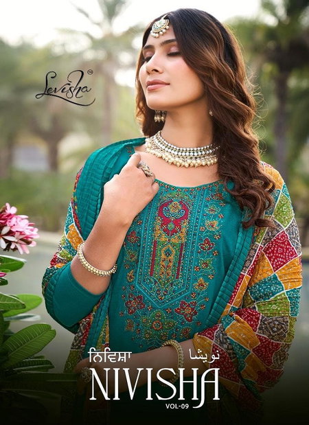 Nivisha Vol 9 By Levisha Rayon Embroidery Dress Material Wholesale Market In Surat

