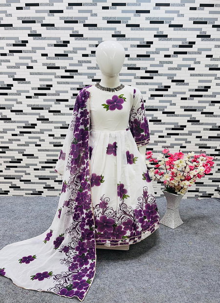 NOC 501 Georgette Printed Gown For Daughter Catalog