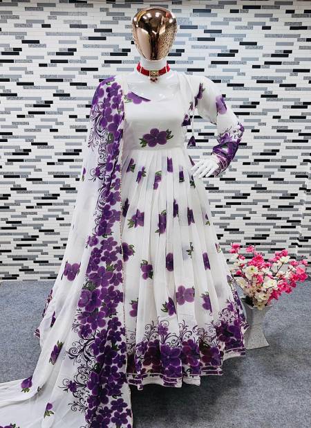 NOC 501 Georgette Printed Gown For Mom Catalog