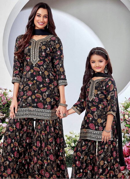 NOC 504 Faux Georgette Mom Sharara Readymade Suits Wholesale Shop In Surat
