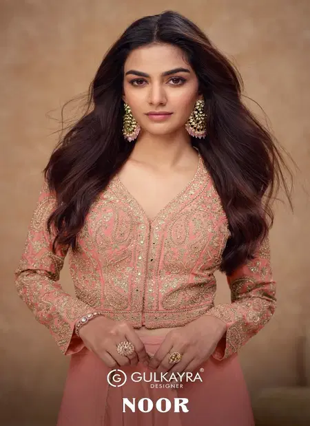Noor By Gulkayra Designer Simar Silk Embroidery Indo Western Wholesale Online