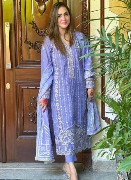 Noor Chikankari Vol 25 By saniya Trendz Cotton Embroidered Pakistani Suit Catalog Catalog
