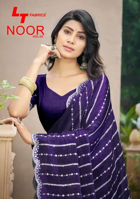 Noor Vol 2 By LT Pn Fendy With Fancy Embroidery Saree Bulk Orders In India
