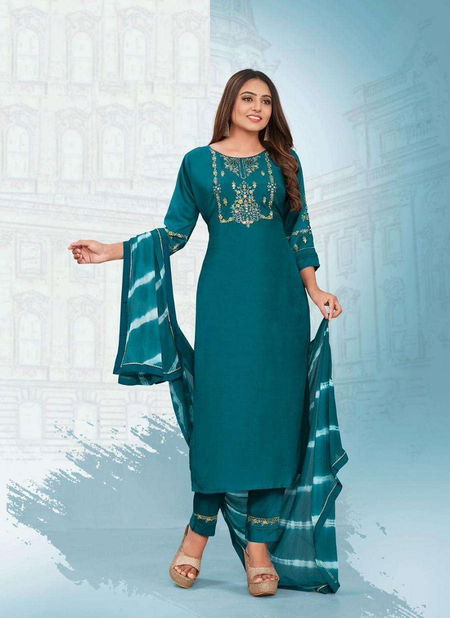 Noori By Ladies Flavour Chinon Kurti Bottom With Dupatta Catalog Catalog