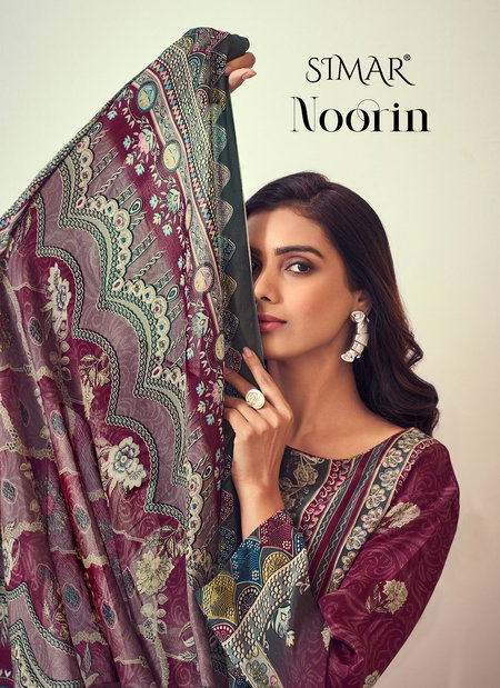 Noorni By Glossy Natural Crape Printed Online Dress Material Wholesale
