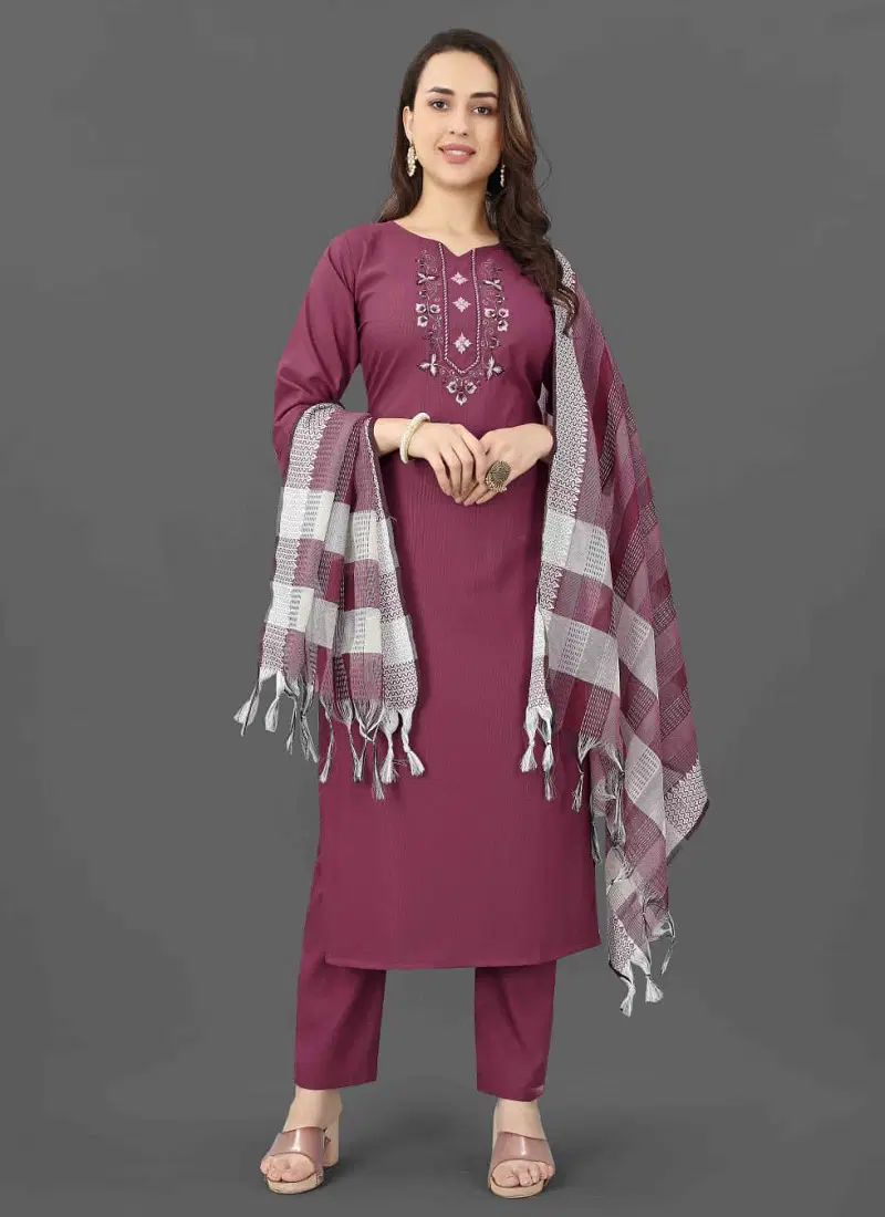 NSF Kamini Cotton Blend Surat Kurtis With Bottom Dupatta Wholesale Online Catalog