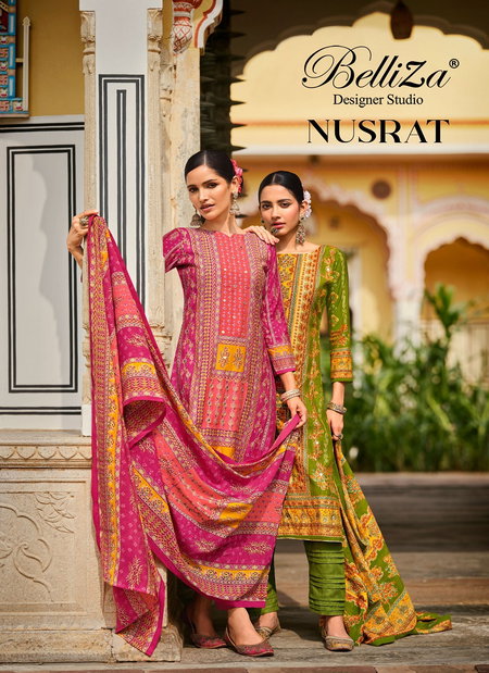 Nusrat By Belliza Modal Viscose Digital Printed Dress Material Wholesalers In Delhi
