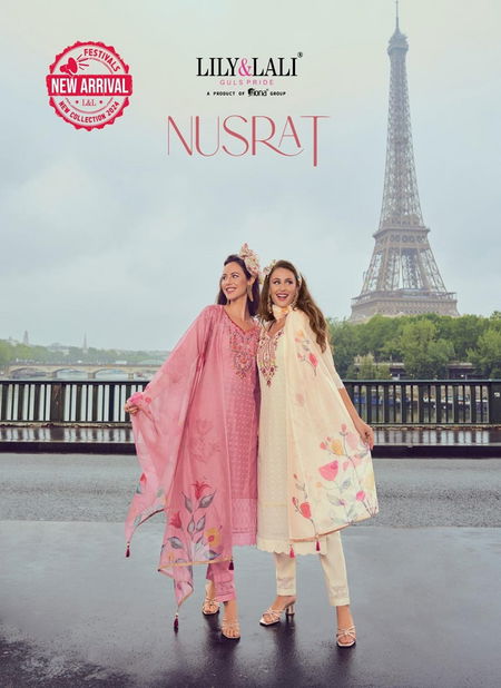 Nusrat By Lily And Lali Chanderi Embroidery Designer Readymade Suits Wholesale Online Catalog