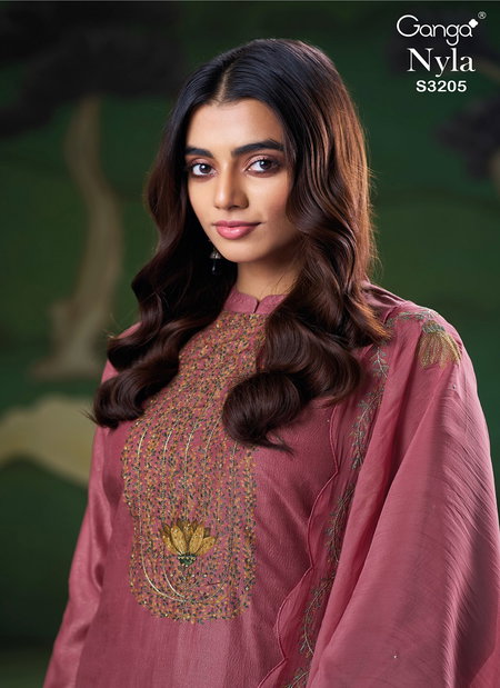 Nyla 3205 By Ganga Bemberg Silk Wholesale Designer Salwar Suit Suppliers In Mumbai
