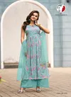 Nz1515 By AF Pure Corchet Georgette Kurti With Bottom Dupatta Wholesale Online