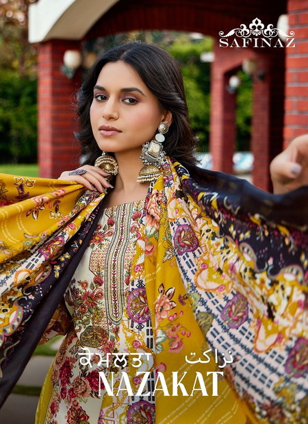 Nzakat By Safinaz Soft Cotton Pakistani Salwar Suit Exporters In India