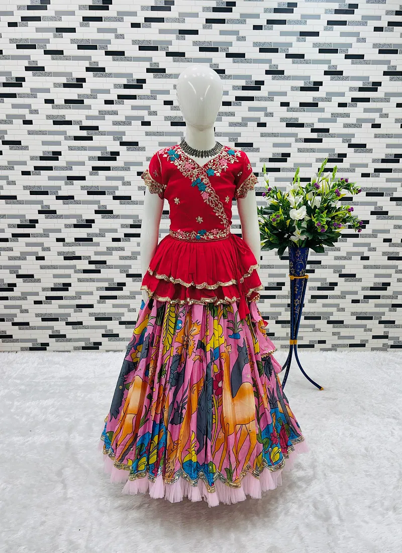 OC 187 Fox Georgette Girls Wear Kids Lehenga Choli Exporters In India