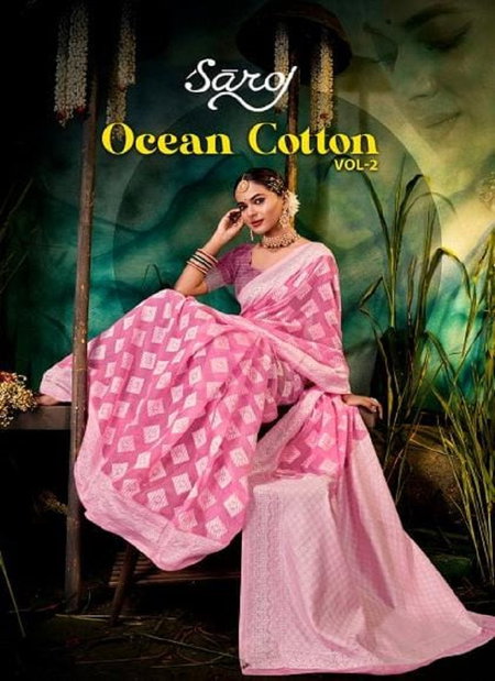 Ocean Cotton Vol 2 By Saroj Rich Pallu Designer Sarees Wholesale Shop In Surat
