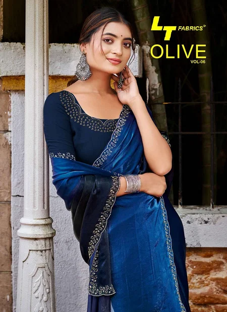 Olive Vol 6 By LT Nc Malai Silk Wholesale Party Wear Saree Suppliers In Mumbai

