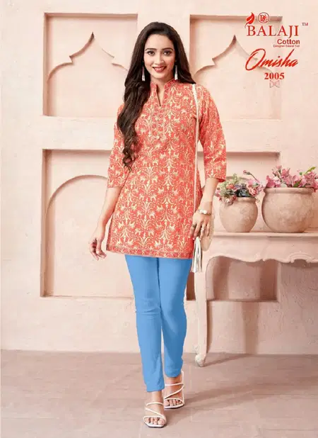 Omisha Vol 2 By Balaji Cotton Readymade Short Top Wholesale Market In Surat
 Catalog