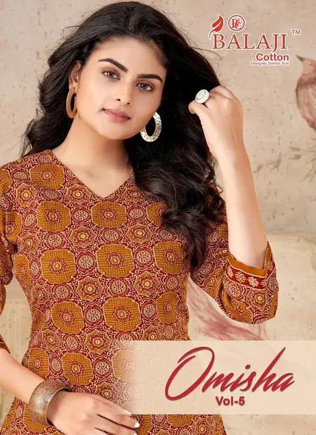 Omisha Vol 5 By Balaji Cotton Tunic Style Short Kurti Wholesale Shop In Surat Catalog