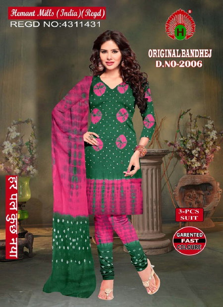 Original Bandhej Cotton Printed Dress Material Wholesale Shop In Surat