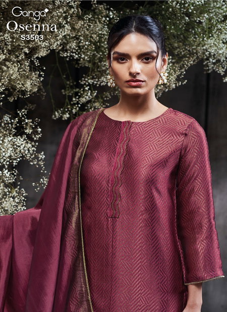 Osenna 3503 By Ganga Viscose Woven Embroidery Wholesale Salwar Suit In India