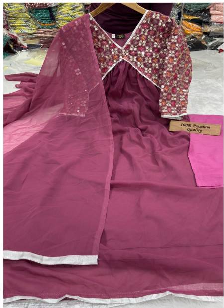 Output By Tdg Alia Cut Embroidery Kurti With Bottom Dupatta Orders in India