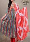 Oviya Fancy Pair Rayon Cotton Print Kurti With Bottom Dupatta Catalog