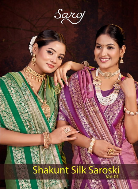 Shakunt Silk Saroski Vol 1 By Saroj Silk Wedding Wear Saree Wholesale Shop In Surat