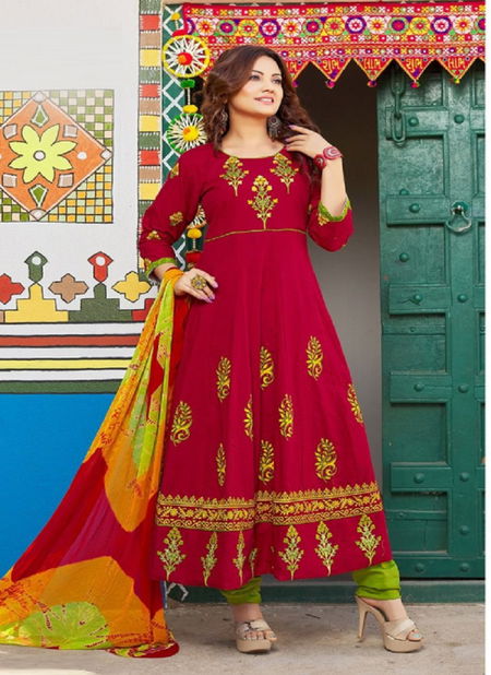 Paavi Panna 17 Fancy Festive Wear Cotton Kurti With Bottom And Dupatta Collection Catalog