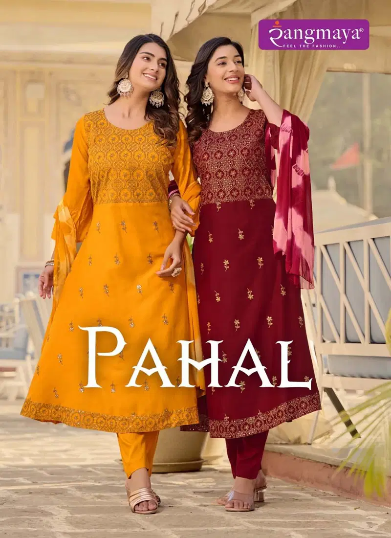 Pahal By Rangmaya Rayon Kurti With Bottom Dupatta Suppliers In India Catalog