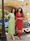 Paheli Vol 11 By Shruti Cotton Linen Embroidery Kurti With Bottom Exporters In India