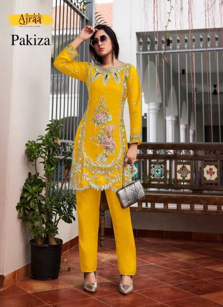 Pakiza By Ajraa Viscose Embroidery Pakistani Cord Set Wholesale Shop In Surat Catalog