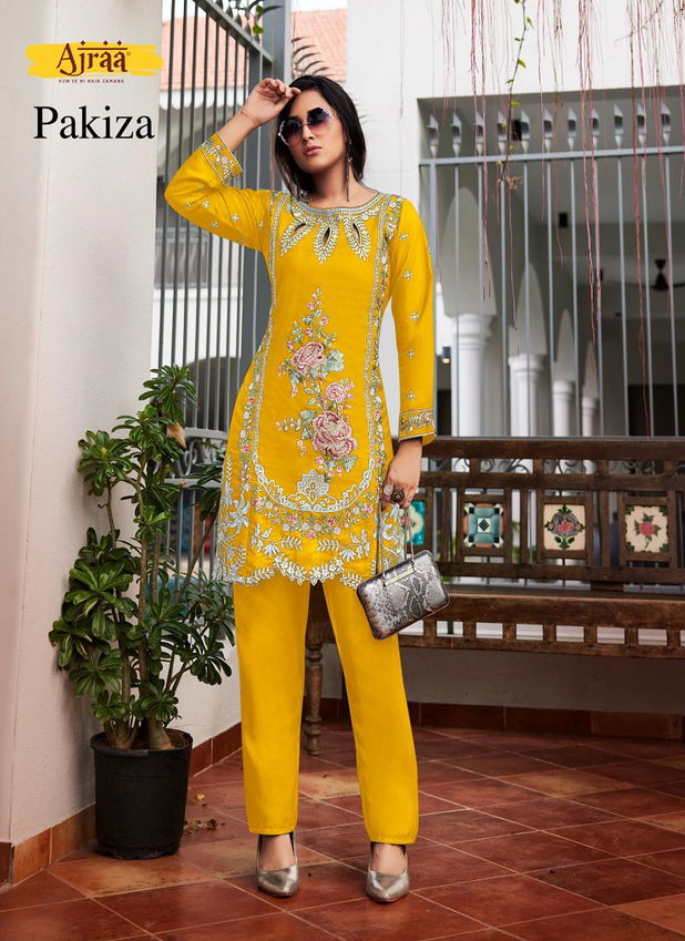 Pakiza By Ajraa Viscose Embroidery Pakistani Cord Set Wholesale Shop In Surat