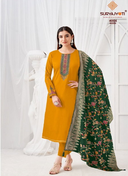 Pal Vol 4 By Suryajyoti Plain Jam Cotton Dress Material Wholesale Shop In Surat
