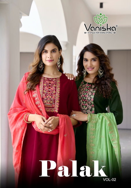 Palak Vol 2 By Vaniska Silk Wholesale Kurti With Bottom Dupatta In India