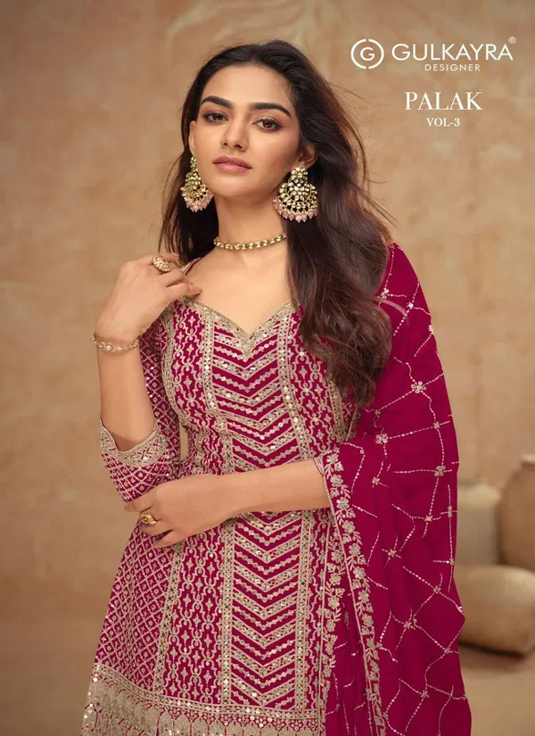 Palak Vol 3 By Gulkayra Real Chinon Readymade Suits Wholesale Price