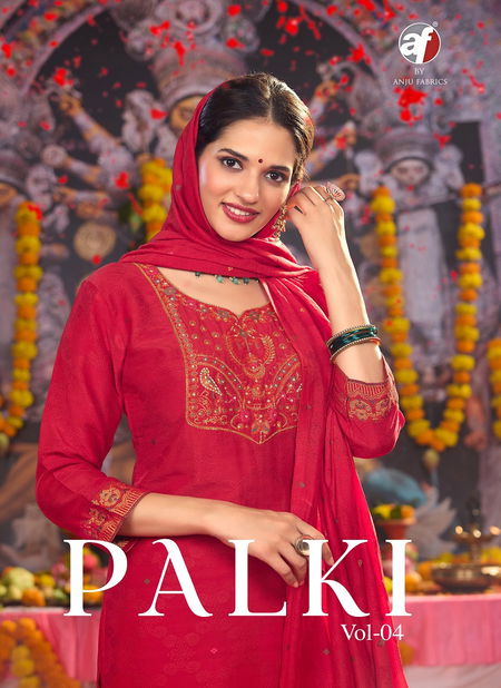 Palki Vol 4 By Af Muslin Jacquard Designer Readymade Suits Wholesalers In Delhi
 Catalog