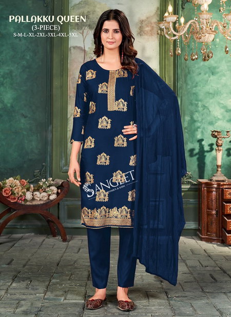 Pallakku Queen 3 Pieces Kurti With Bottom Dupatta Wholesale Price In Surat
