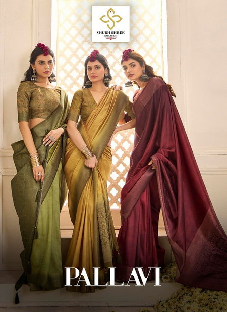 Pallavi Vol 3 By Shubh Shree Tusser Silk Sarees Exporters In India Catalog