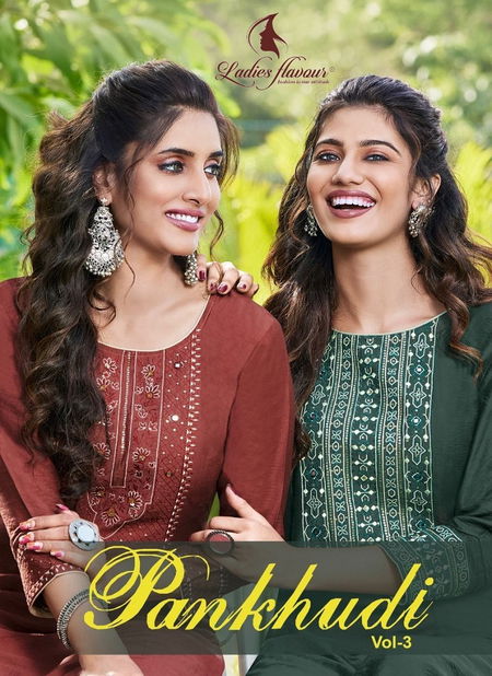 Pankhudi vol 3 By Ladies Flavour Embroidery Kurtis Catalog Catalog