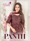 Panth By Paavi Modal Printed Embroidery Kurti With Bottom Dupatta Wholesale Market In Surat