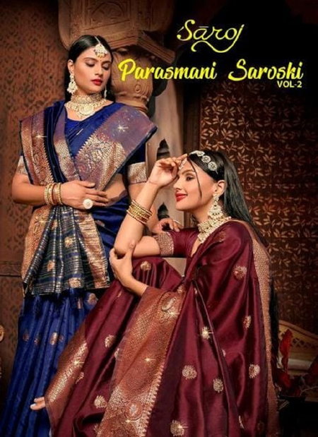 Parasmani Saroski Vol 2 By Saroj Designer Soft Silk Sarees Wholesale Online
