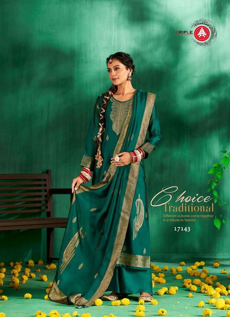 Pari By Triple Aaa Viscose Jacquard Dress Material Exporters In India Catalog