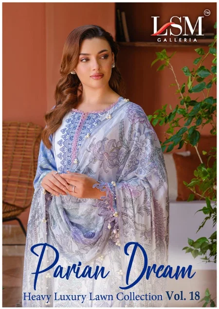 Parian Dream Vol 18 By Lsm Lawn Cotton Surat Dress Material Wholesale Market