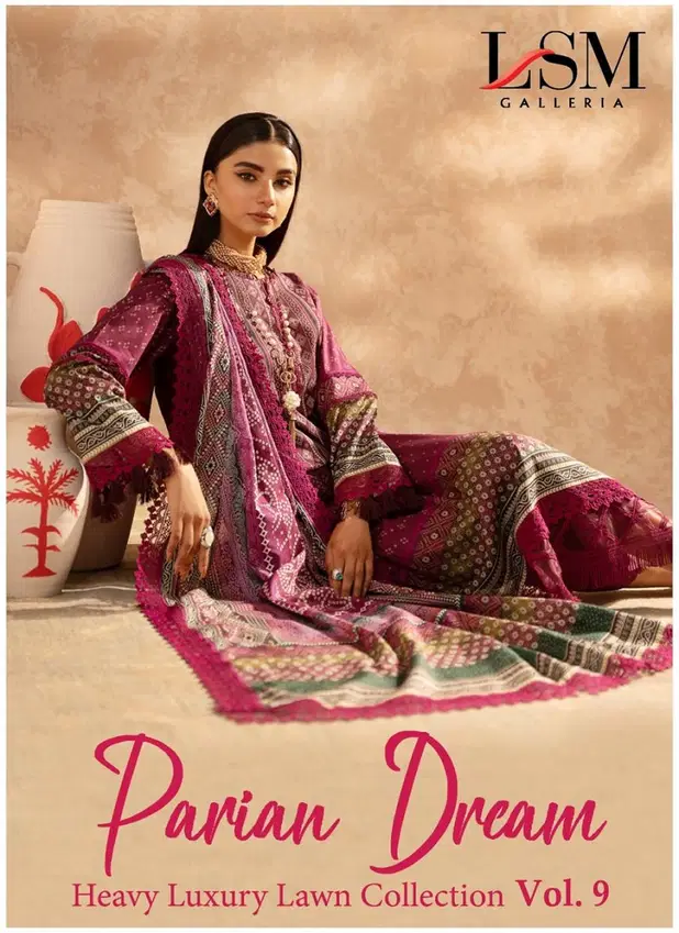 Parian Dream Vol 9 By LSM Lawn Cotton Pakistani Dress Material Wholesale Shop In Surat