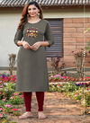 Parra Kasturi 1 Ethnic Wear Exclusive Ethnic Wear Cotton Designer Kurti Collection
