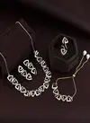 Party Wear Ad diamond Necklace With Bracelet Combo set 2 Wholesale Price In Surat
