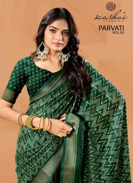 Parvati Vol 5 By Kashvi Jacquard Daily Wear Saree Wholesale Market In Surat